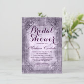  Lijst Paarse Bridal Shower Invitations Kaart (Staand voorkant)