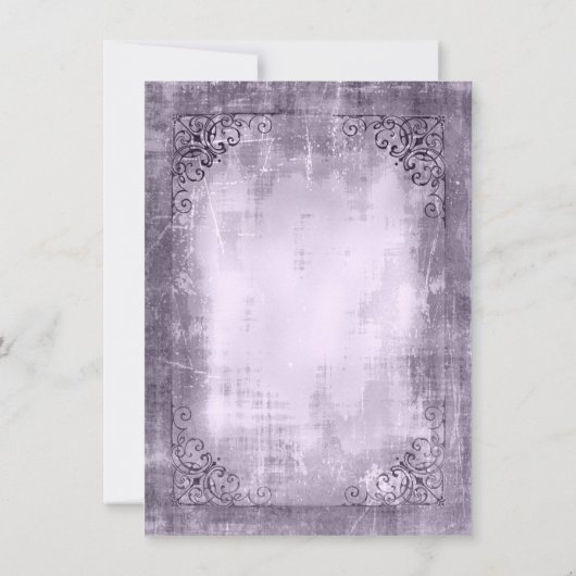  Lijst Paarse Bridal Shower Invitations Kaart (Achterkant)