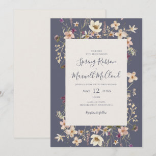 Lijst Paarse Casual lenteverbinding Kaart