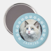 Lijst Pet foto blauwe kattenverf Magneet (Voorkant / Achterkant)