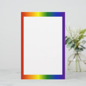 Lijst regenbooggradiënt briefpapier (Staand voorkant)
