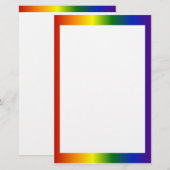 Lijst regenbooggradiënt briefpapier (Voorkant / Achterkant)