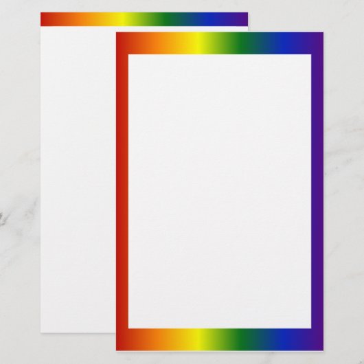 Lijst regenbooggradiënt briefpapier (Voorkant / Achterkant)