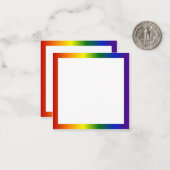 Lijst regenbooggradiënt notitiekaartje (Voorkant / Achterkant in situ)