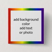 Lijst regenbooggradiënt vierkante button 5,1 cm (Voorkant)