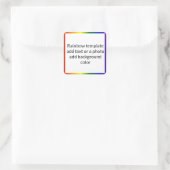 Lijst regenbooggradiënt vierkante sticker (Tas)