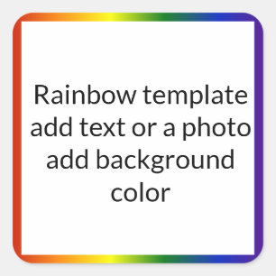 Lijst regenbooggradiënt vierkante sticker