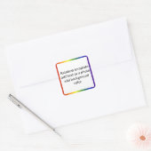 Lijst regenbooggradiënt vierkante sticker (Envelop)