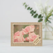  Lijst Reizen Label Roze roze roze overlapping Briefkaart (Staand voorkant)