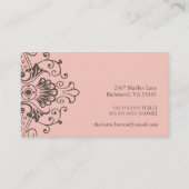 Lijst Roepkaart in Roze en Bruin Contactkaartje (Achterkant)