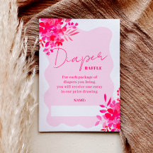 Lijst Rood Roze Bloemen baby shower Luier Raffle