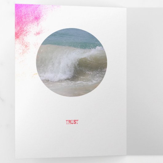 Lijst  roze bergringloop drieluik kaart (Binnenzijde eerst)