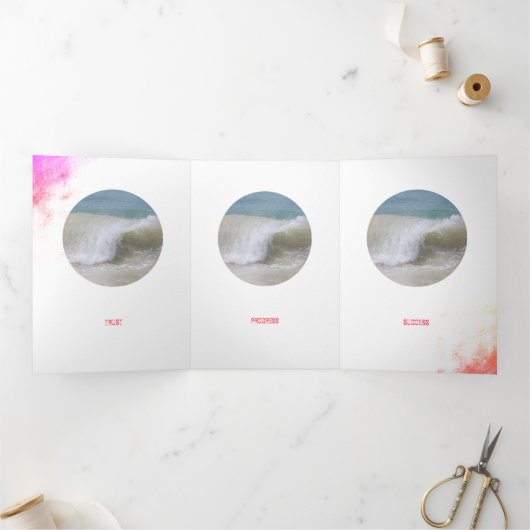 Lijst  roze bergringloop drieluik kaart (Binnen)