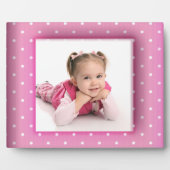 Lijst Roze witte poolpunten Voeg je foto toe Fotoplaat (Voorkant)