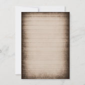 Lijst Rustic Bridal Shower Invitations Kaart (Achterkant)