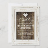 Lijst Rustic Wood Wedding Uitnodiging (Voorkant)