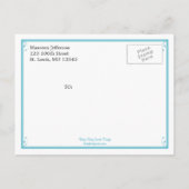  Lijst Save the Date Briefkaart - Turquoise (Achterkant)