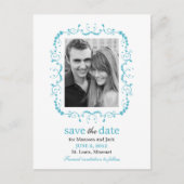  Lijst Save the Date Briefkaart - Turquoise (Voorkant)
