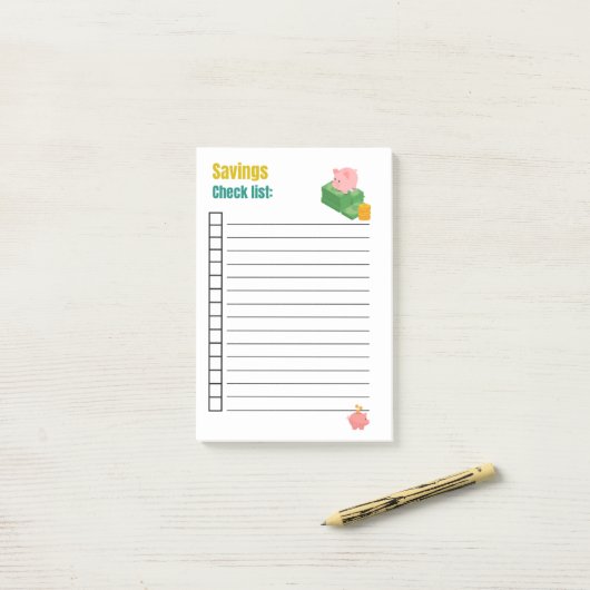 LIJST SAVINGS CONTROLEREN POST-IT® NOTES (Op bureau)