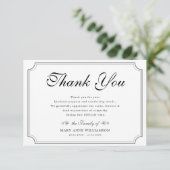  lijst script begrafenis dank u nota bedankkaart (Staand voorkant)