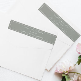 Lijst Script Elegant Green White Wedding