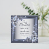Lijst Silver Elegant Save The Date (Staand voorkant)