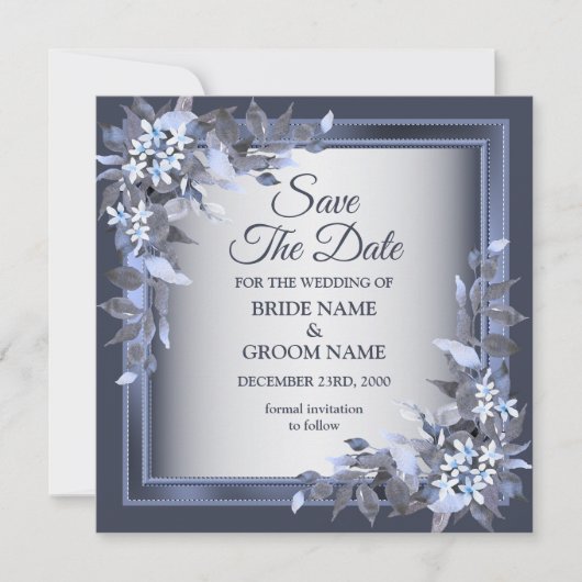 Lijst Silver Elegant Save The Date (Voorkant)