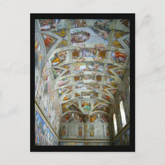 lijst sistine chapel briefkaart (Voorkant)
