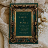 Lijst Smaragd Groen Goud Bruiloft Kaart