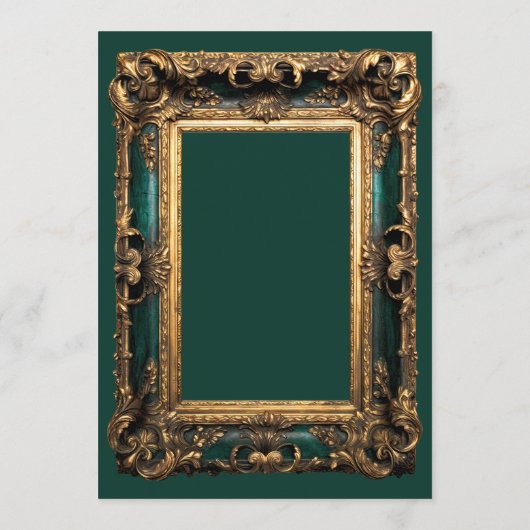 Lijst Smaragd Groen Goud Bruiloft Menu (Achterkant)