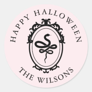 Lijst Snake Halloween Ronde Stickers