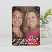 lijst Sneeuwsjabloon voor Prettige feestdagen scri Feestdagenkaart (Staand voorkant)