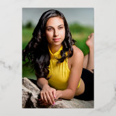 Lijst Spaans Quinceanera Roos Gold Folie Uitnodiging (Achterkant)