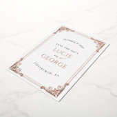   Lijst sparen de Echte Datum Folie Uitnodiging (Gedraaid)