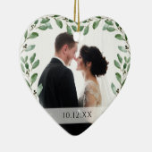 Lijst | Speciale datum en twee foto's Keramisch Ornament (Rechts)