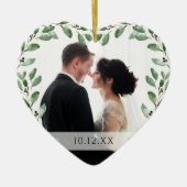 Lijst | Speciale datum en twee foto's Keramisch Ornament (Voorkant)