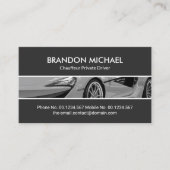 Lijst Sporty Car Border met gegevens over automati Visitekaartje (Voorkant)