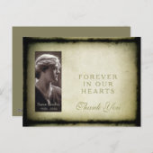 Lijst Sympathie Dank u Briefkaart (Voorkant / Achterkant)