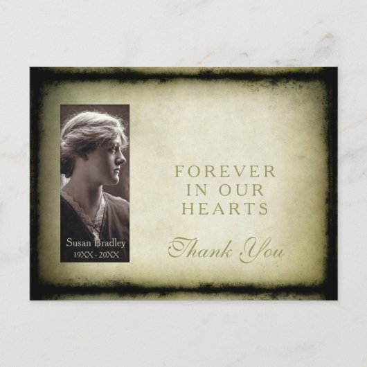 Lijst Sympathie Dank u Briefkaart (Voorkant)