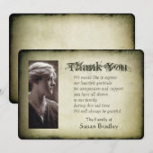  Lijst Sympathie Hartelijk dank Bedankkaart (Voorkant / Achterkant)