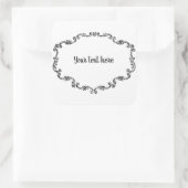 Lijst Tekst toevoegen Vierkante Sticker (Tas)