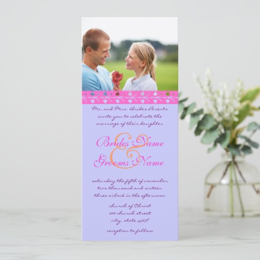 Lijst Tortelduifjes Weddenschap Kaart (Staand voorkant)