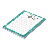 Lijst Turquoise to-Do Notitieblok (Linkerzijde)