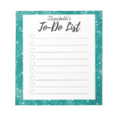 Lijst Turquoise to-Do Notitieblok (Voorkant)