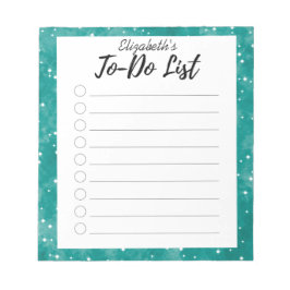 Lijst Turquoise to-Do Notitieblok