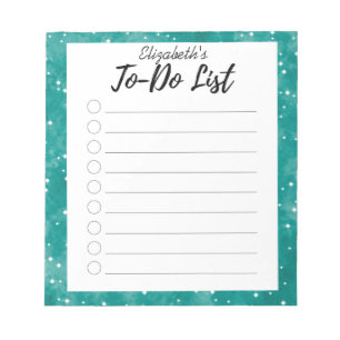 Lijst Turquoise to-Do Notitieblok