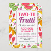 Lijst Two-tti Frutti 2e verjaardag Uitnodiging (Voorkant / Achterkant)