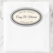  Lijst "Uit de Bibliotheek van" Ovale Bookplaat Ovale Sticker (Tas)