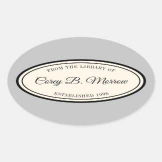 Lijst "Uit de Bibliotheek van" Ovale Bookplaat Ovale Sticker