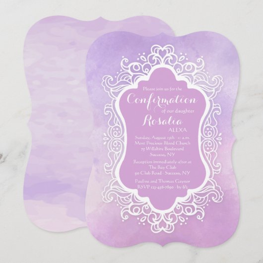 Lijst Uitnodiging (Voorkant / Achterkant)